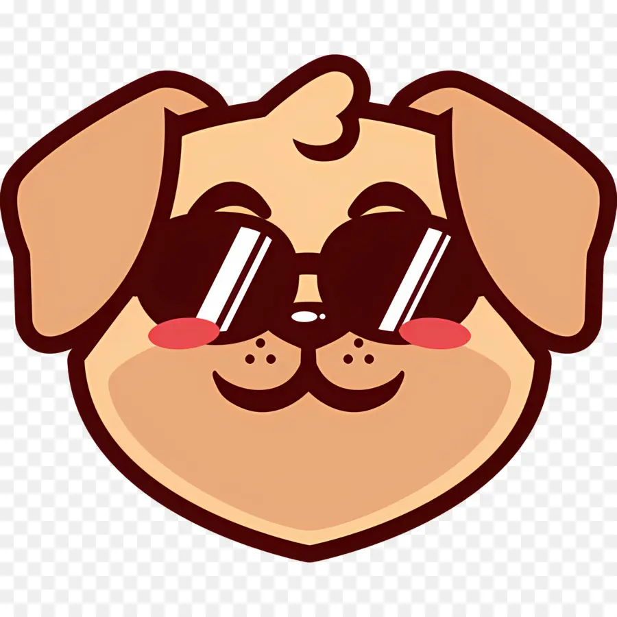 Emoji De Perro，Perro Con Gafas De Sol PNG