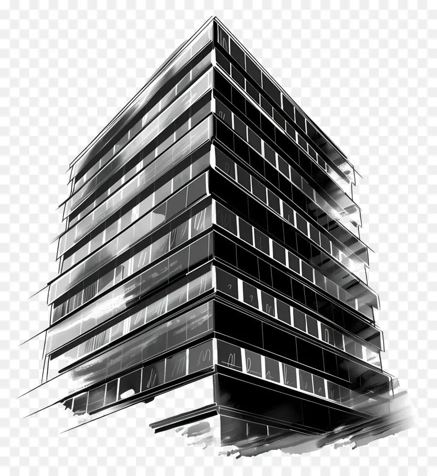 Silueta De Edificio Alto，Edificio Moderno PNG