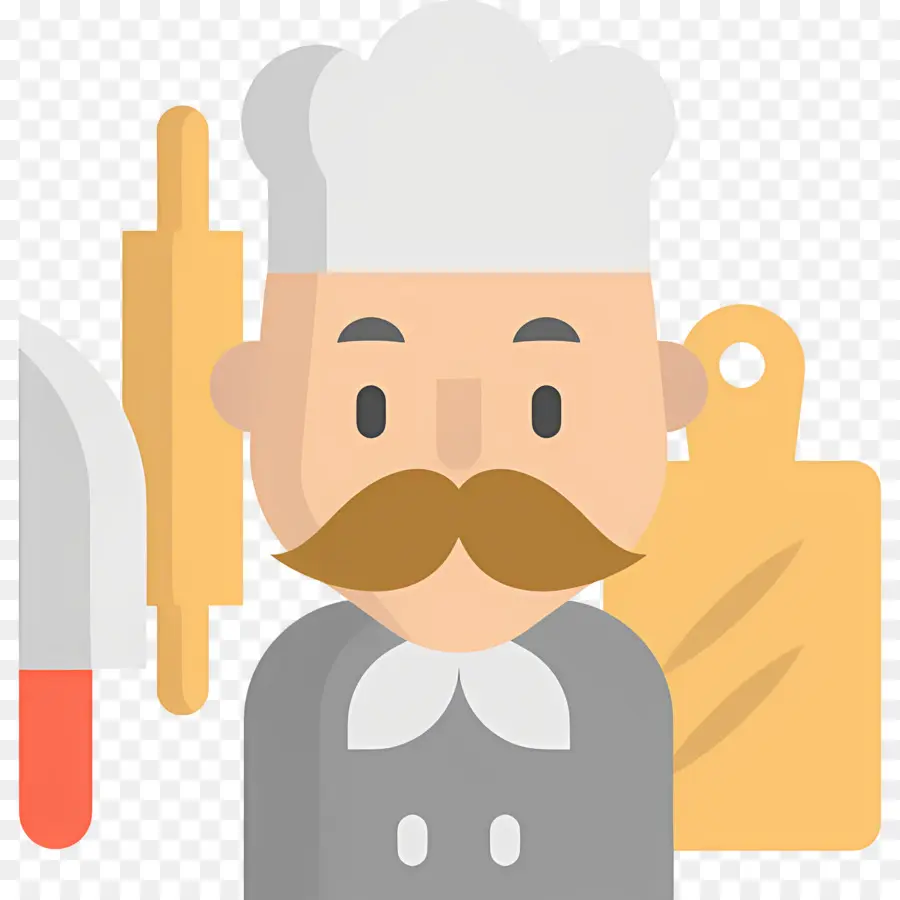 Cocinero，Chef Con Bigote PNG