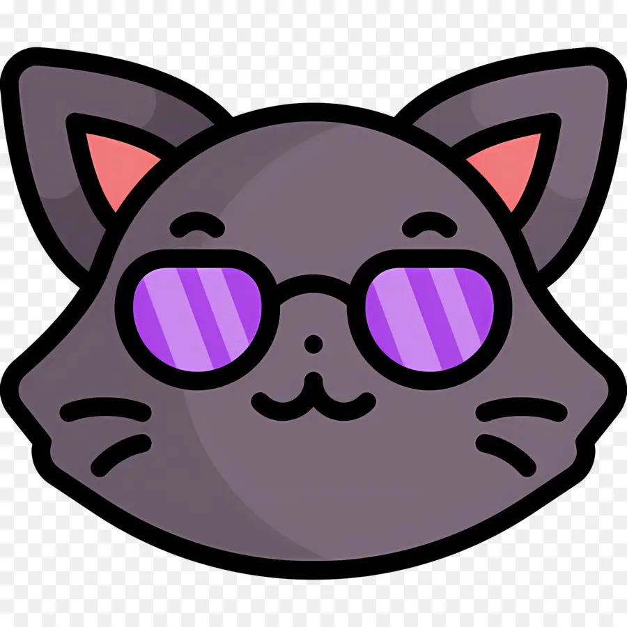 Emoji De Gato，Gato Con Gafas PNG