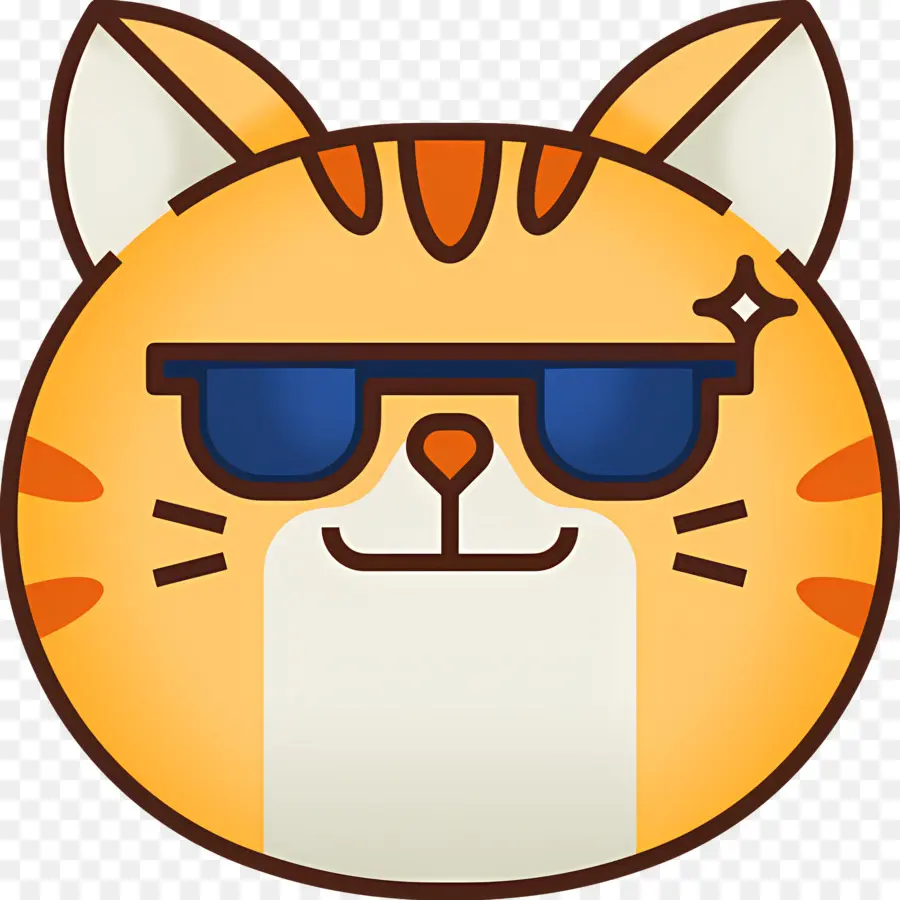 Emoji De Gato，Gato Con Gafas De Sol PNG