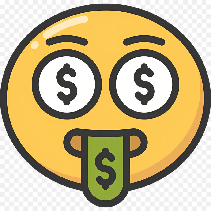 Dinero Emoji，Emoji De Ojos De Dinero PNG