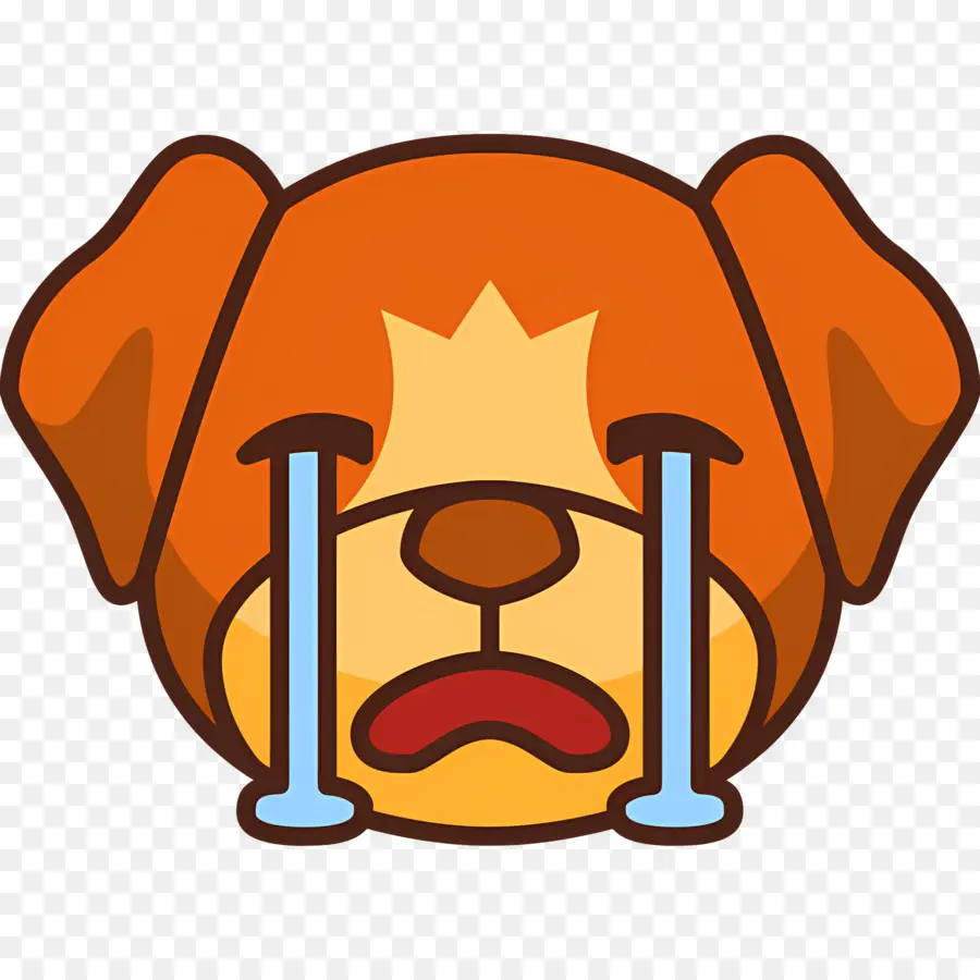 Emoji De Perro，Perro Llorando PNG