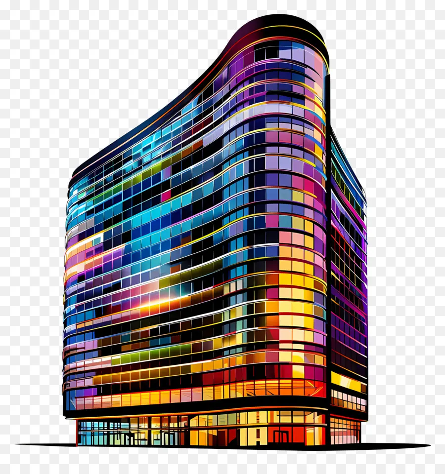 Edificio De Oficinas，Edificio Colorido PNG