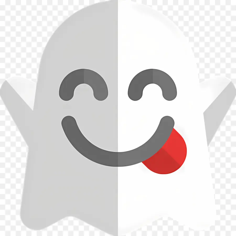 Emoji Fantasma，Fantasma Con Sonrisa PNG