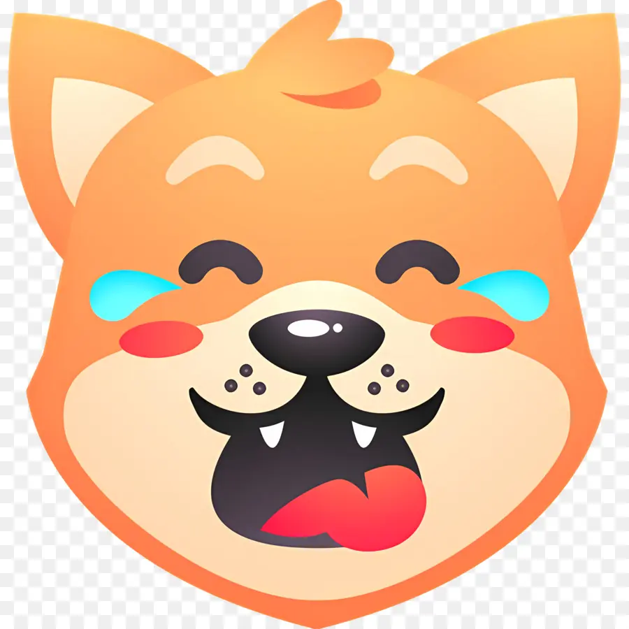 Emoji De Perro，Perro Riendo PNG