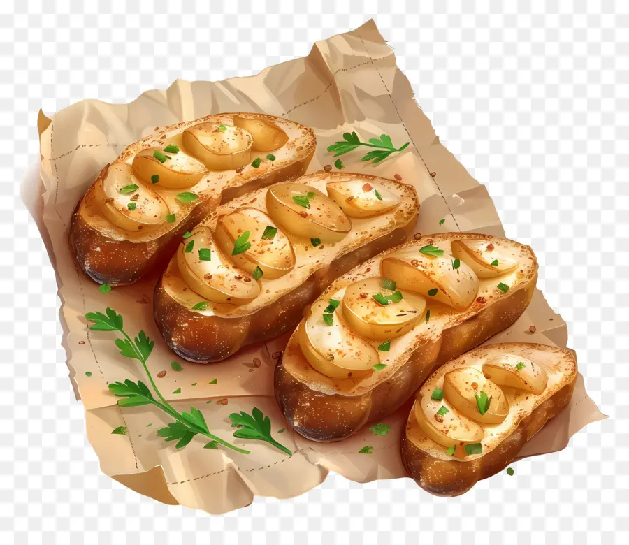 Pan De Ajo，Rollos De Pan Con Queso PNG