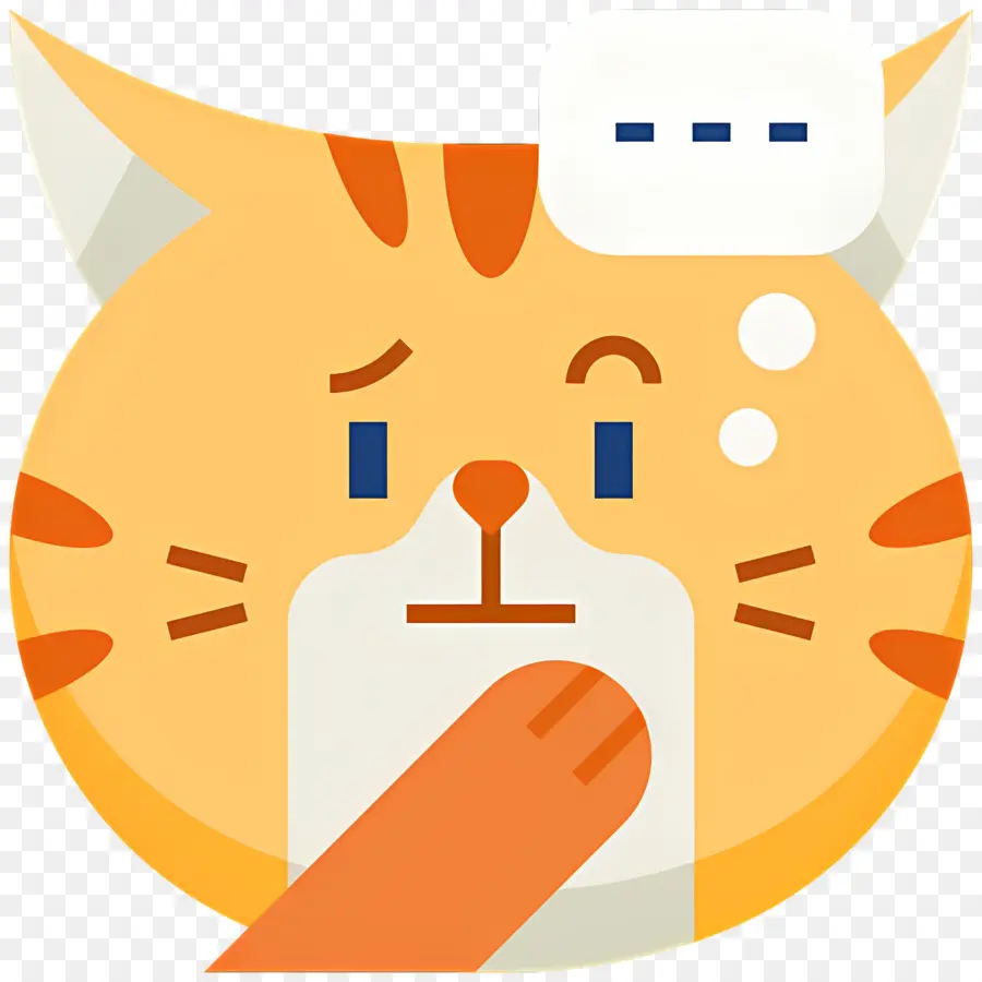 Emoji De Gato，Gato Pensante PNG