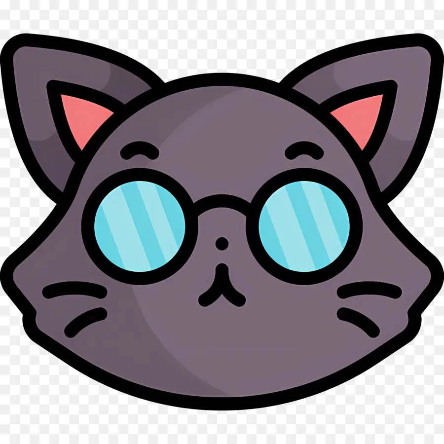 Emoji De Gato，Gato Con Gafas PNG