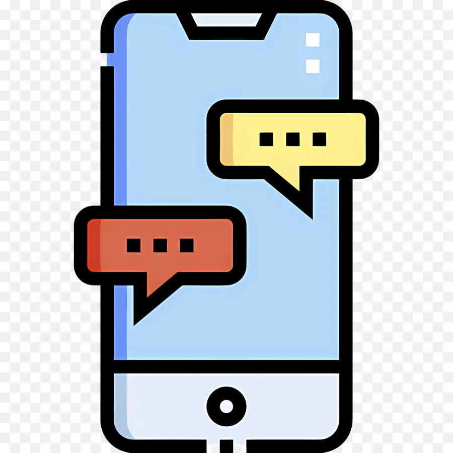 Mensajería Telefónica，Teléfono Inteligente Con Mensajes PNG