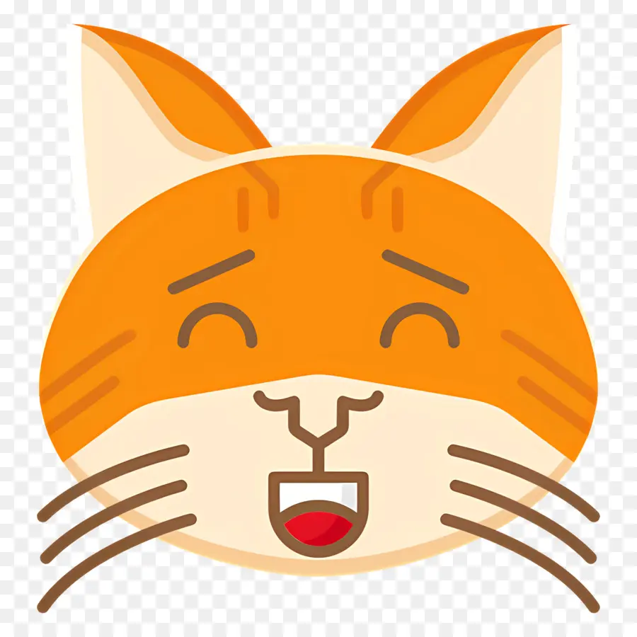 Emoji De Gato，Gato Riendo PNG