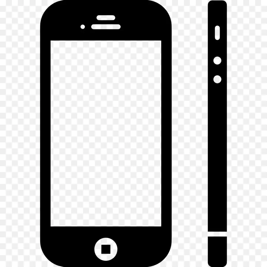 Llamar Por Teléfono，Teléfono Inteligente En Blanco Y Negro PNG