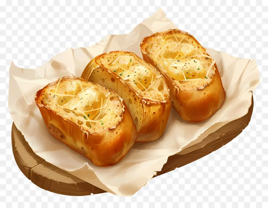 Pan De Ajo，Rollitos De Pan Con Queso PNG