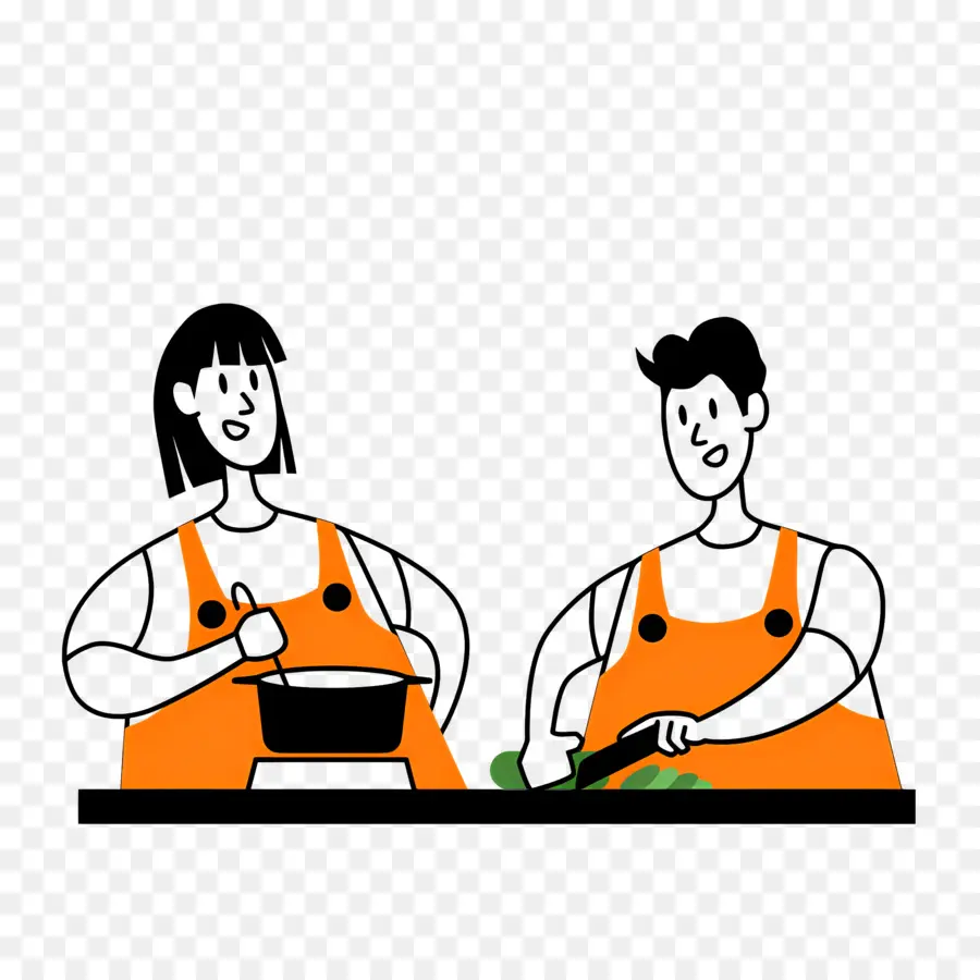 Cocinero，Dos Personas Cocinando PNG