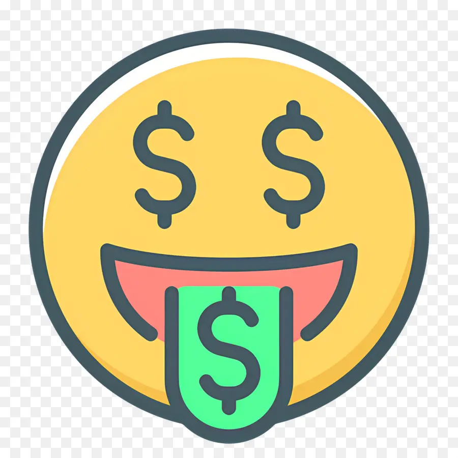 Dinero Emoji，Emoji De Cara De Dinero PNG