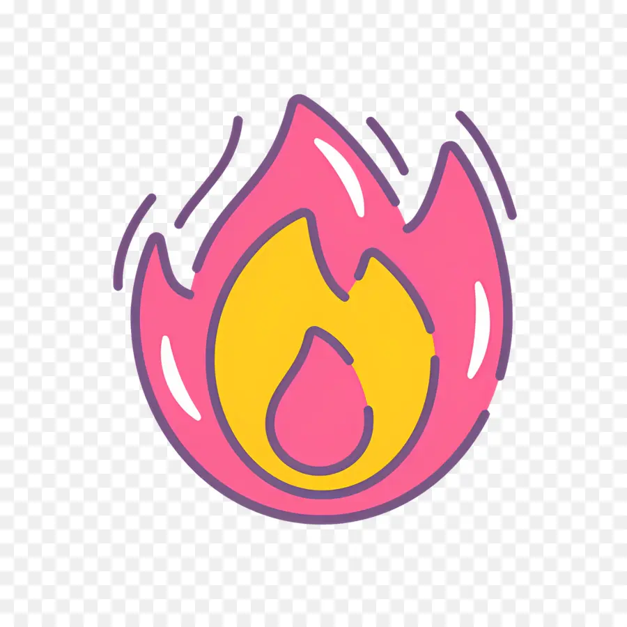 Emoji De Fuego，Llama Rosa PNG