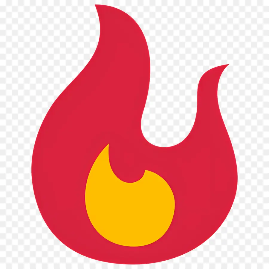 Emoji De Fuego，Llama Roja Y Amarilla PNG