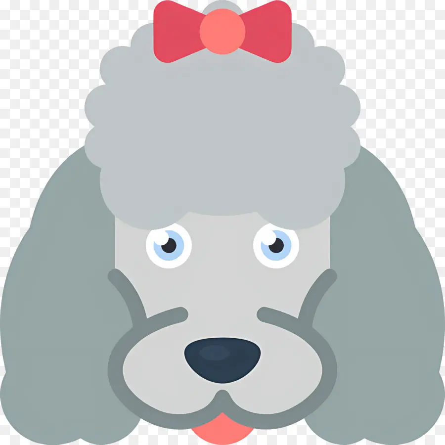 Emoji De Perro，Caniche Con Lazo PNG