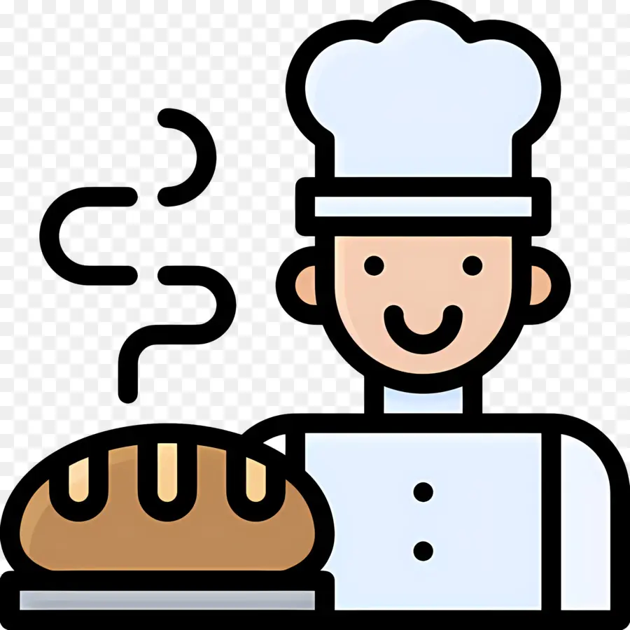 Cocinero，Cocinero Con Pan PNG