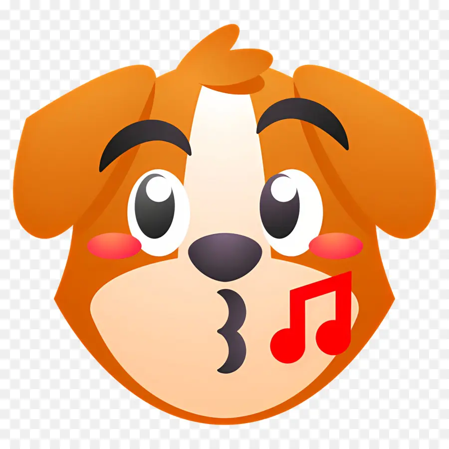 Emoji De Perro，Perro Silbando PNG