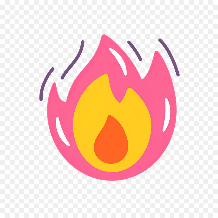 Emoji De Fuego，Llama Rosa PNG