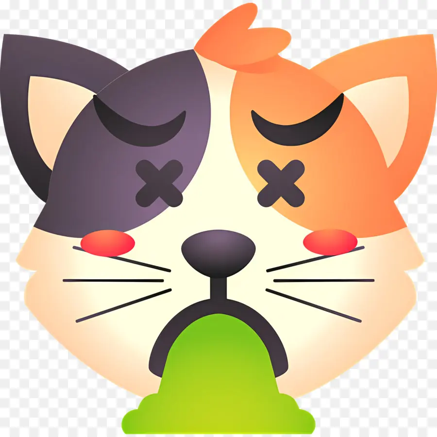 Emoji De Gato，Gato Enfermo PNG