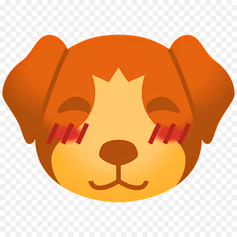 Emoji De Perro，Perro Sonrojado PNG