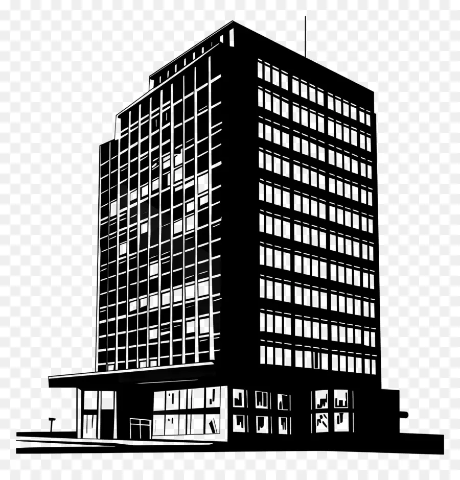 Silueta De Edificio Alto，Edificio PNG