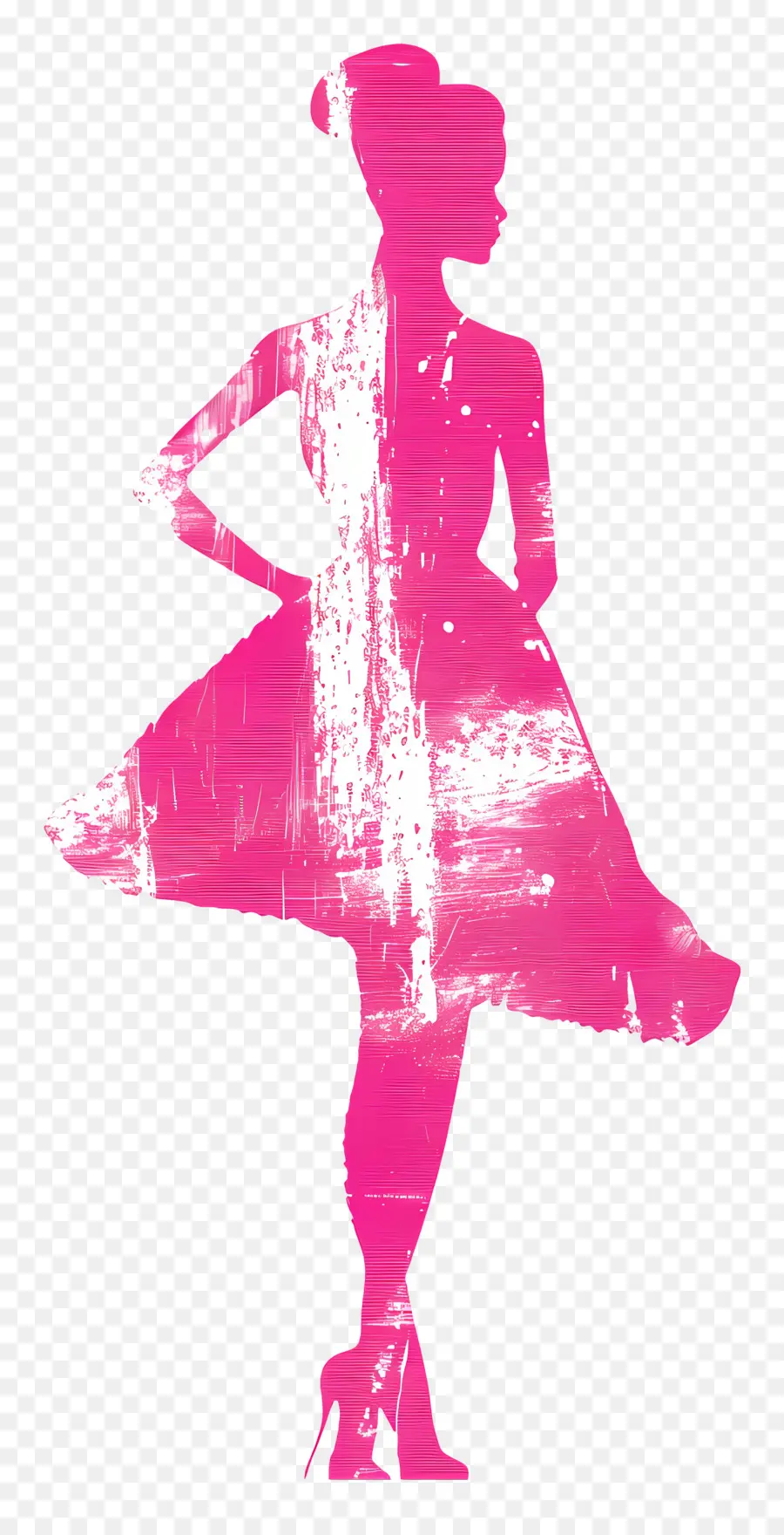 Silueta De Barbie Rosa，Silueta Rosa PNG