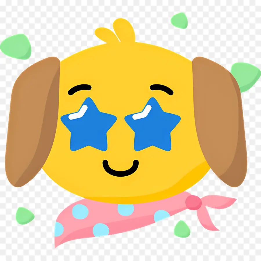 Emoji De Perro，Perro De Ojos Estrellados PNG