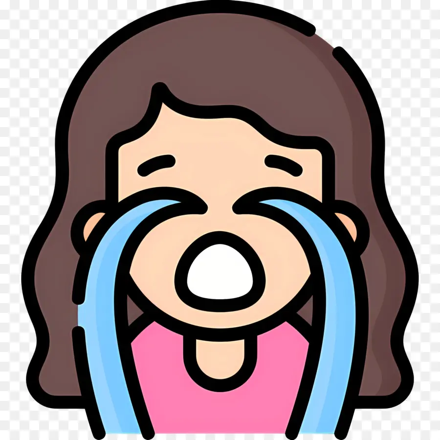 Emojis Llorando，Niña Llorando PNG