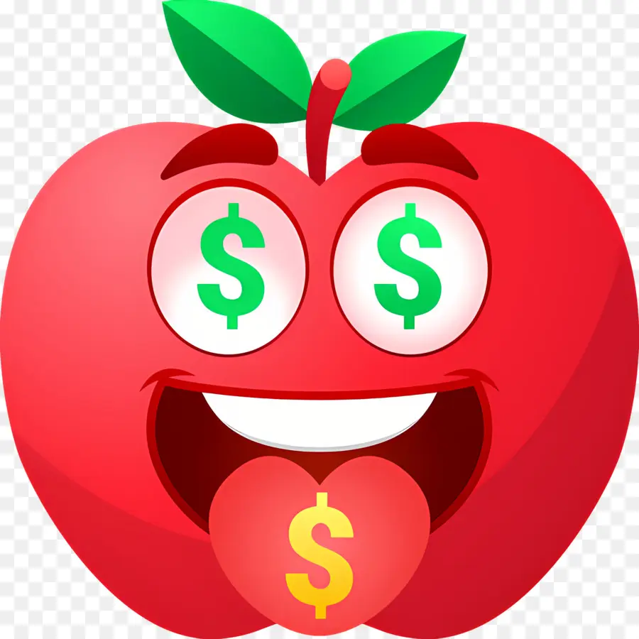 Dinero Emoji，Emoji De Manzana PNG