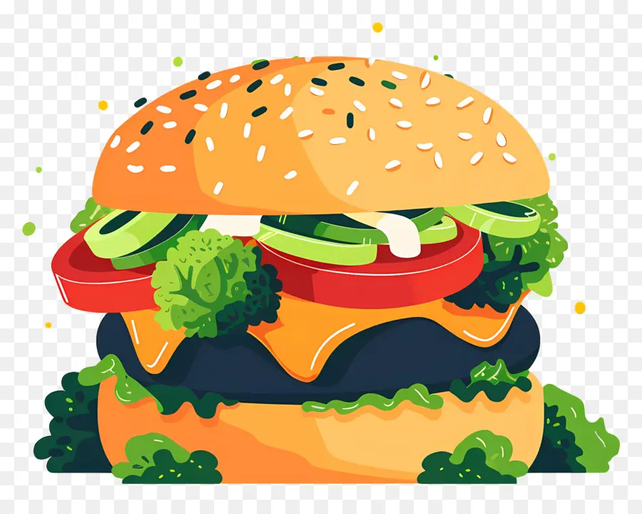 Hamburguesa Vegetariana，Hamburguesa De Dibujos Animados PNG