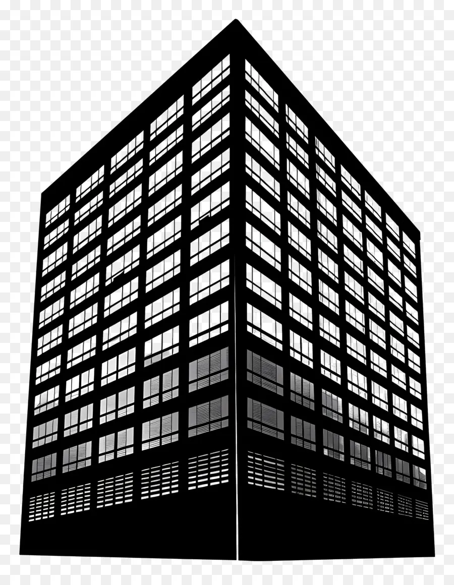 Silueta De Edificio Alto，Edificio Negro PNG