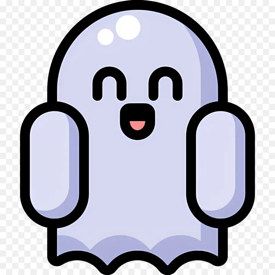 Emoji Fantasma，Fantasma Feliz PNG