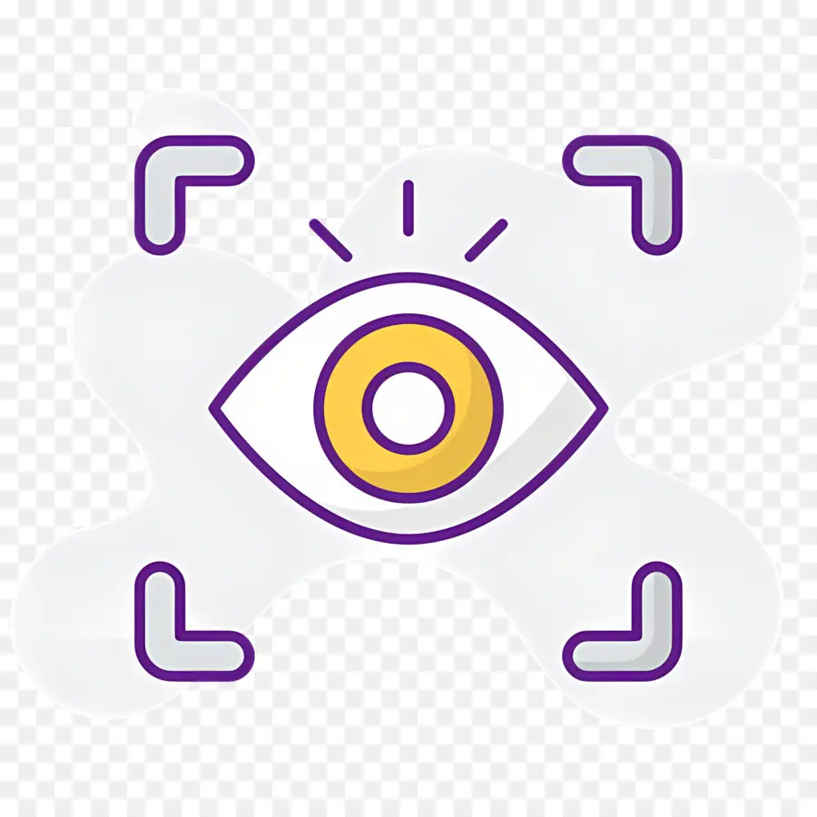 Escáner Ocular，Ojo Con Líneas De Enfoque PNG