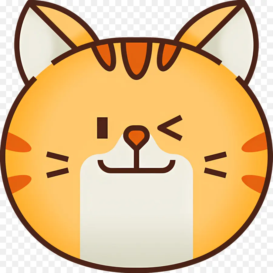 Emojis De Gato，Gato Guiñando Un Ojo PNG