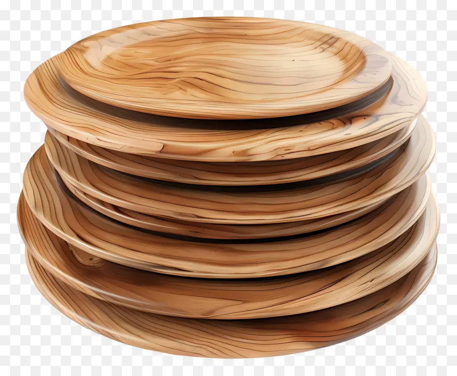 Pila De Platos，Placas De Madera PNG