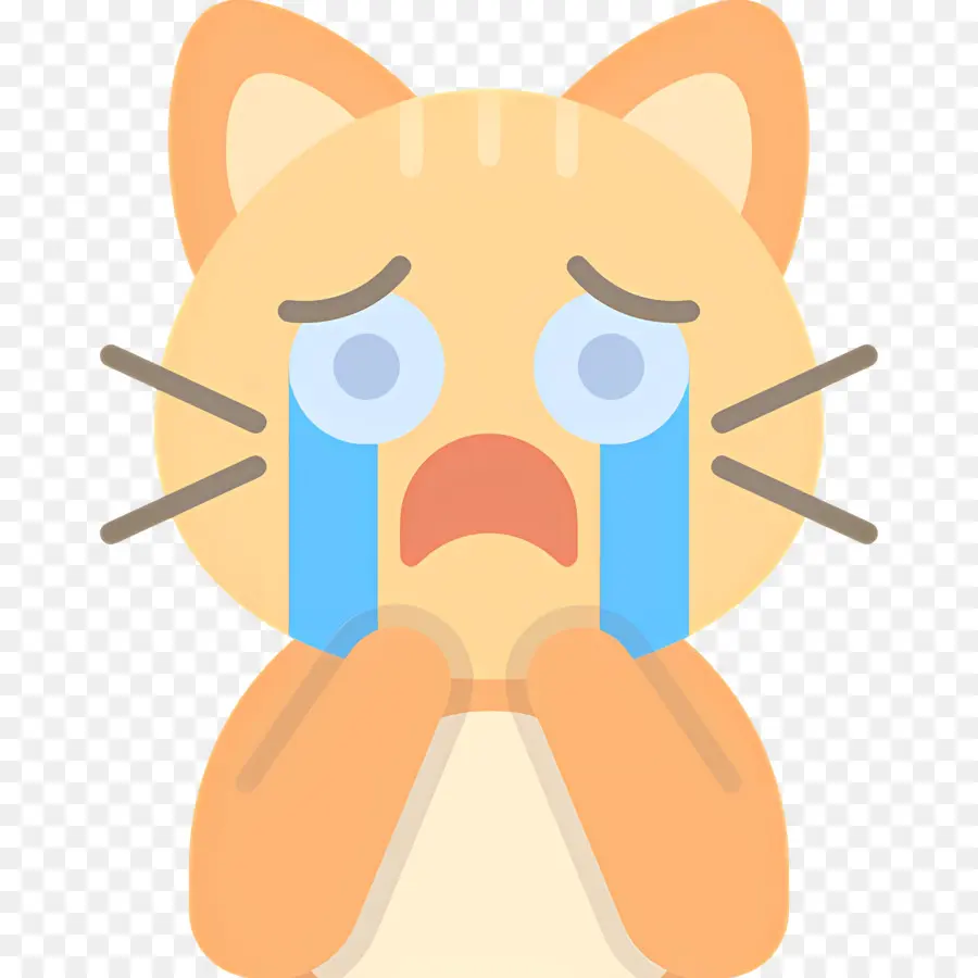 Emojis De Gato，Gato Llorando PNG