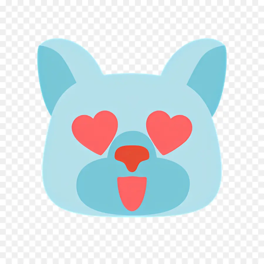 Emoji De Perro，Perro Azul Con Ojos De Corazón PNG