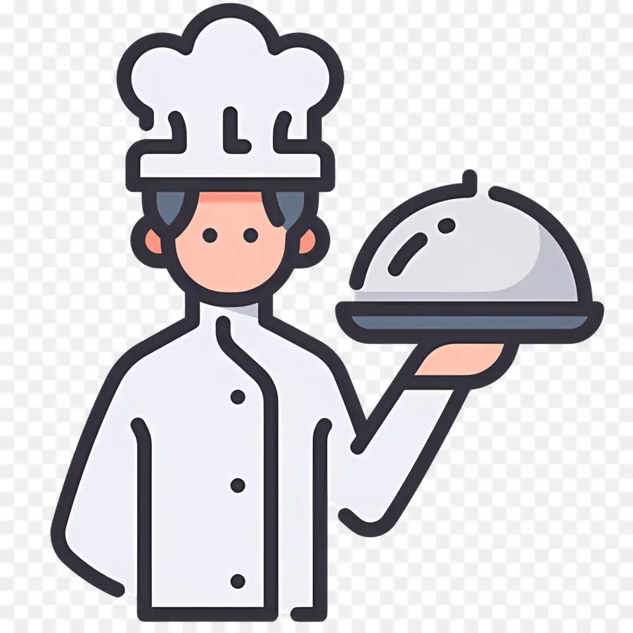 Cocinero，Chef Con Plato PNG