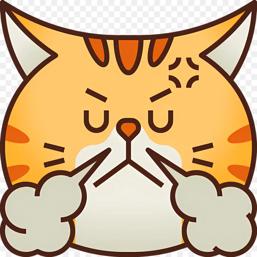 Emoji De Gato，Gato Humeante PNG