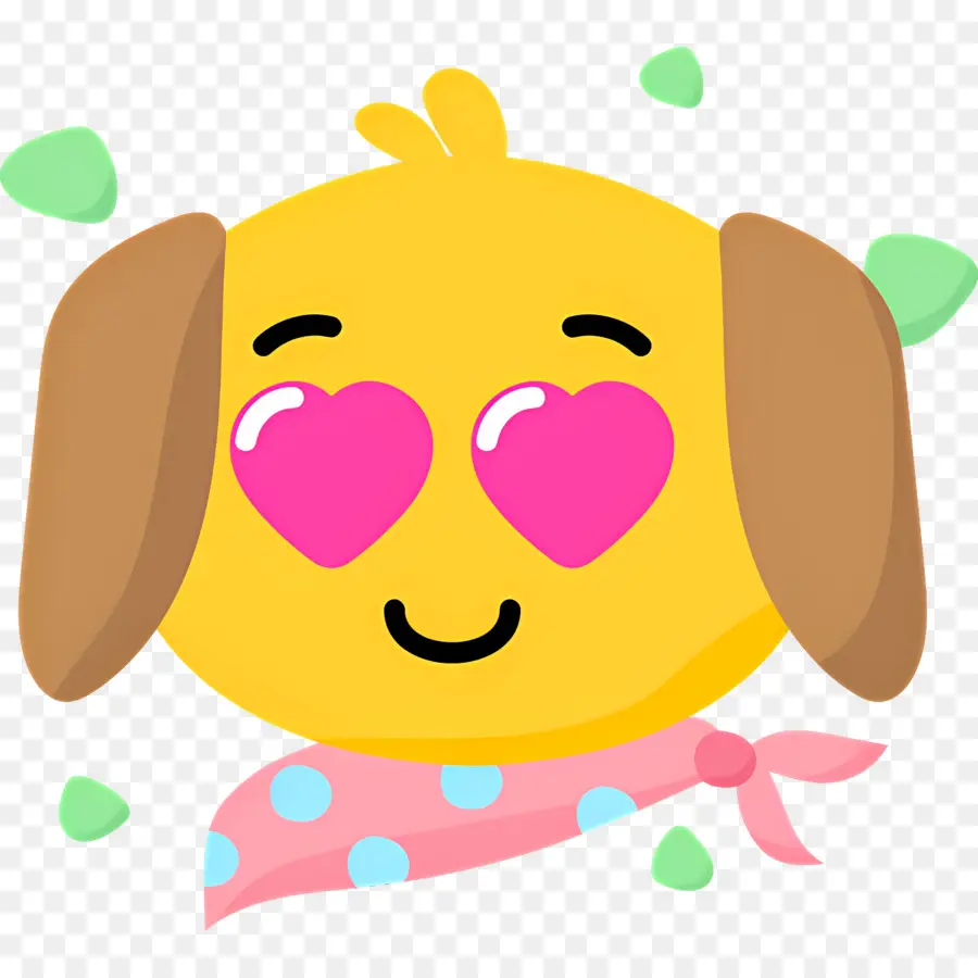 Emoji De Perro，Perro Con Ojos De Corazón PNG