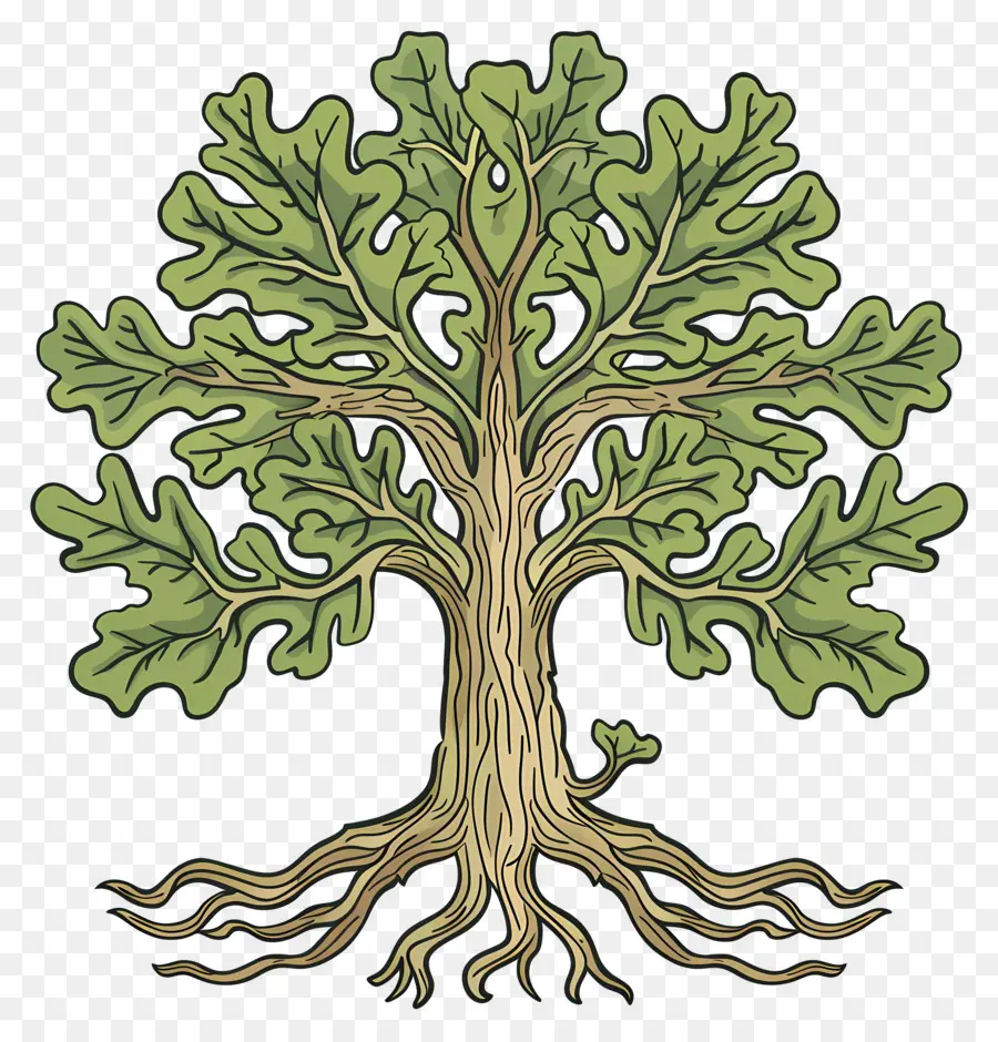 Roble，árbol Verde PNG