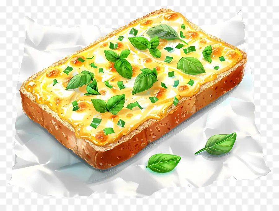 Pan De Ajo，Tostada De Ajo Y Queso PNG