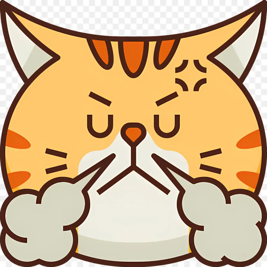 Emoji De Gato，Gato Humeante PNG