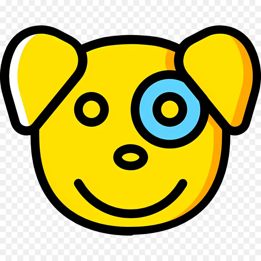 Emoji De Perro，Cara De Perro Amarilla PNG