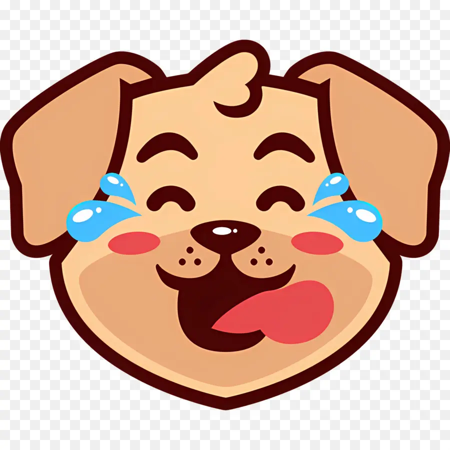 Emoji De Perro，Perro Riendo PNG