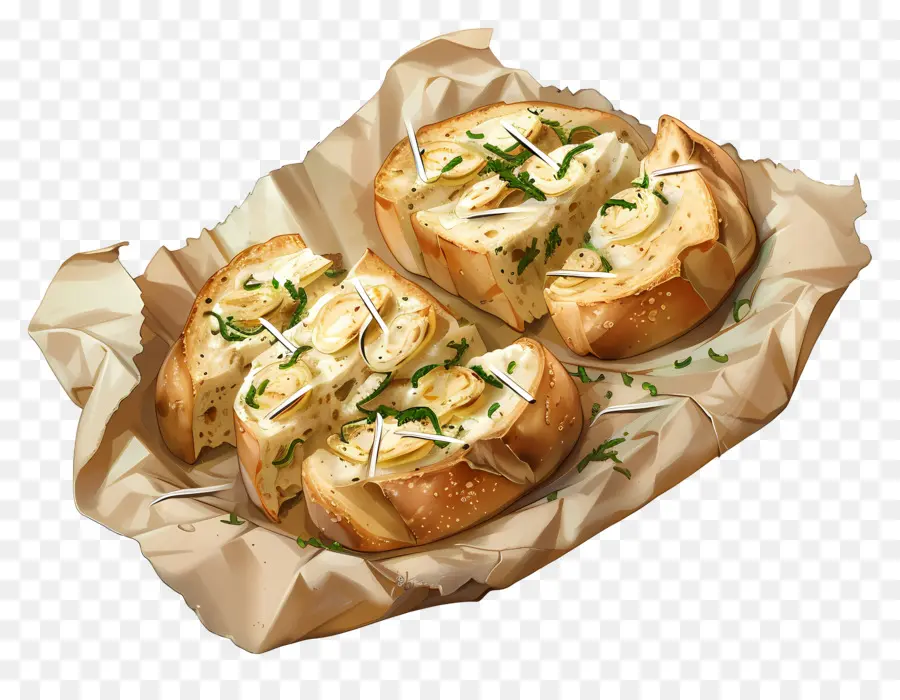 Pan De Ajo，Rollos De Pan Con Queso PNG