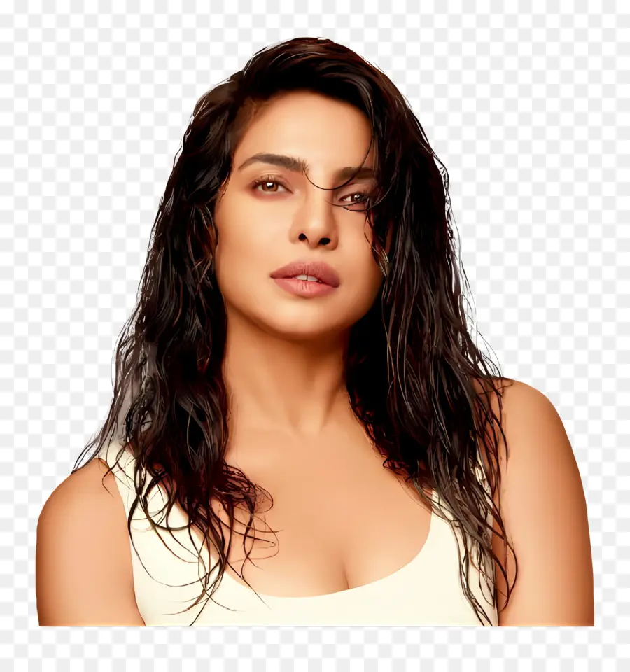 Priyanka Chopra Jonas，Mujer Con El Pelo Mojado PNG